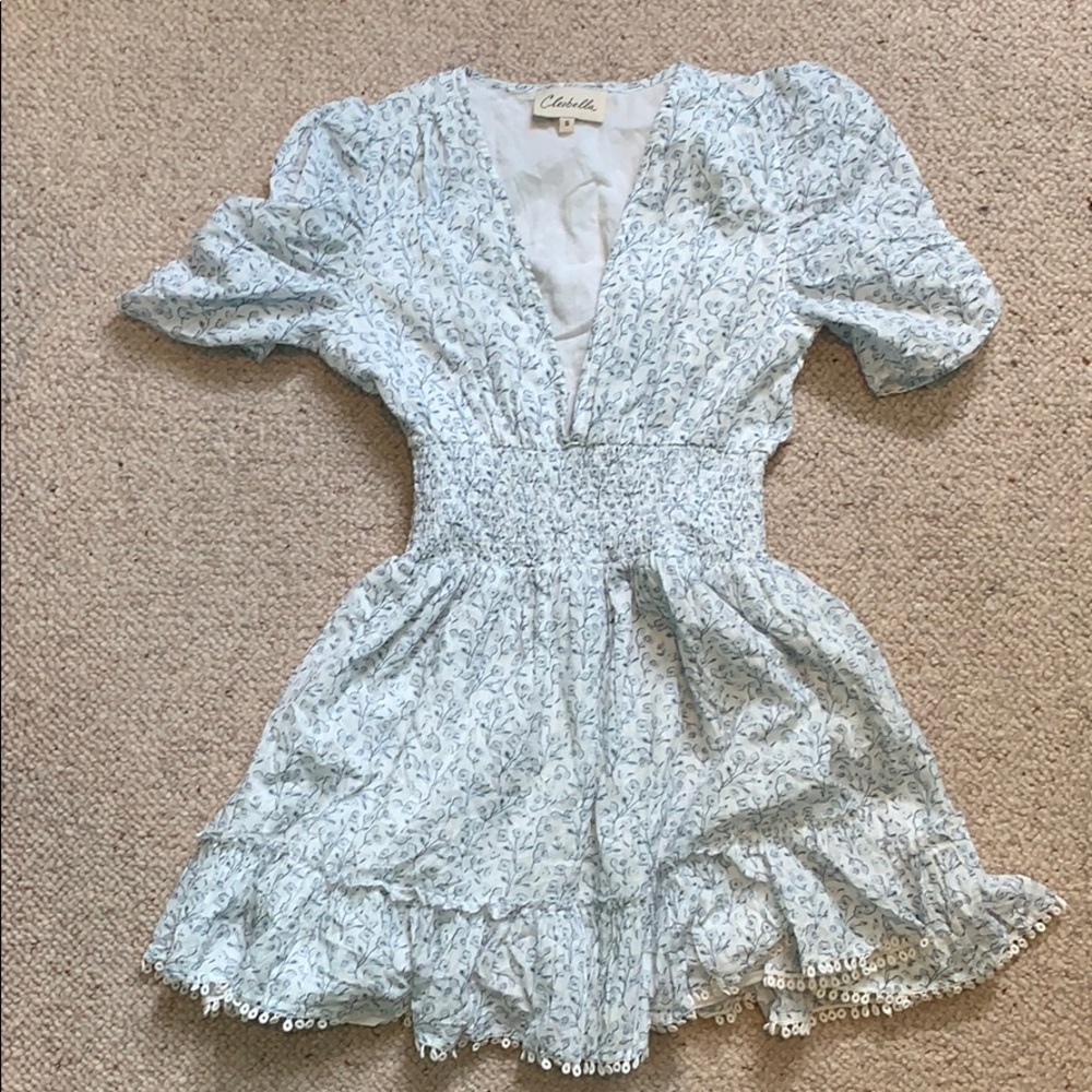 Cleobella floral blue/ white dress